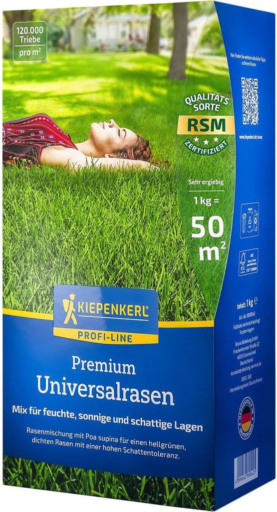 Kiepenkerl Premium Rasensamen Royal Supreme 1 kg Produktbild 