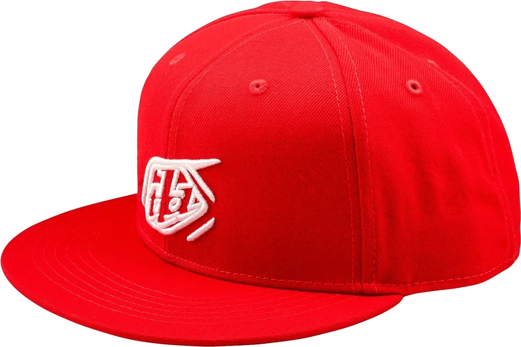 Casquette Team Red Troy Lee Designs Badge Snapback Ajustable et Robuste