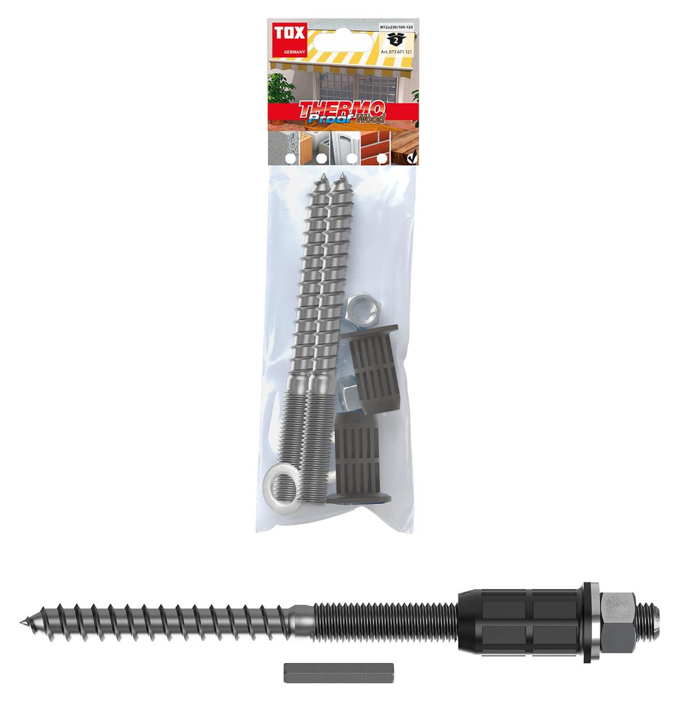 TOX Schwerlast-Montagesystem Thermo Proof Wood M12x230/120 Produktbild 