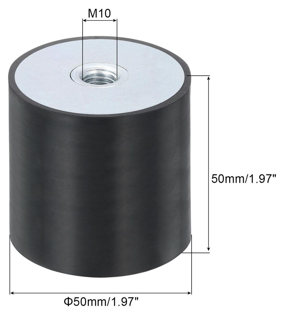 2 Stš¹ck 50 x 50mm M10 Gummid?mpfer, Multi-Typ-Gummipuffer,Schwingungsd?mpfer fš¹r Motorraum und Luftkompressoren