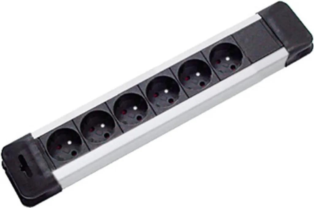BACHMANN 19.07.1146 | Multipresa Professionale 6 Posti Schuko 2P+T