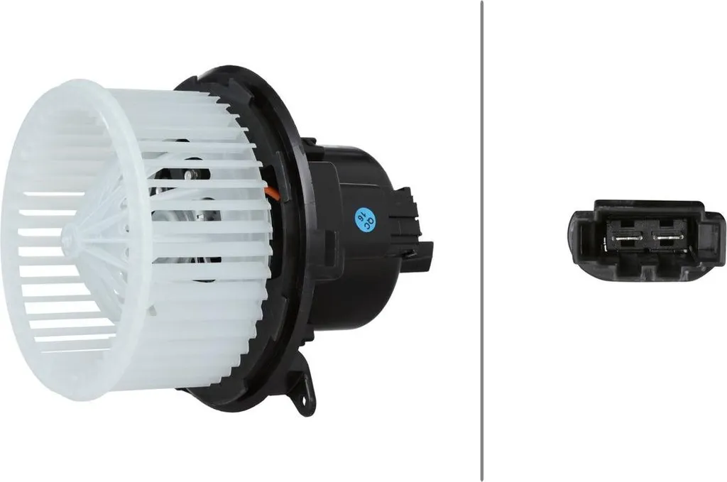 Ventilateur d'habitacle HELLA 12V 525W pour Opel Crossland - 2 pôles