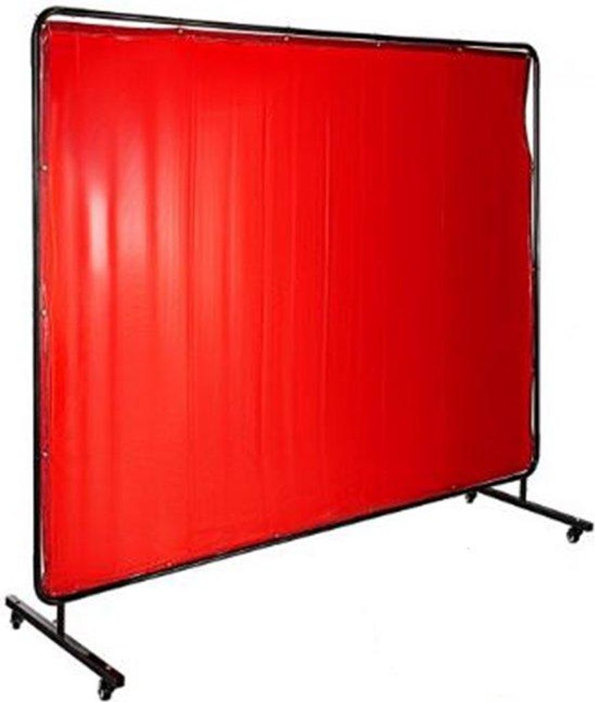 Vinyl-Lasgordijn mit Schlaufen, Roter Farbe, 183 cm x 183 cm Größe