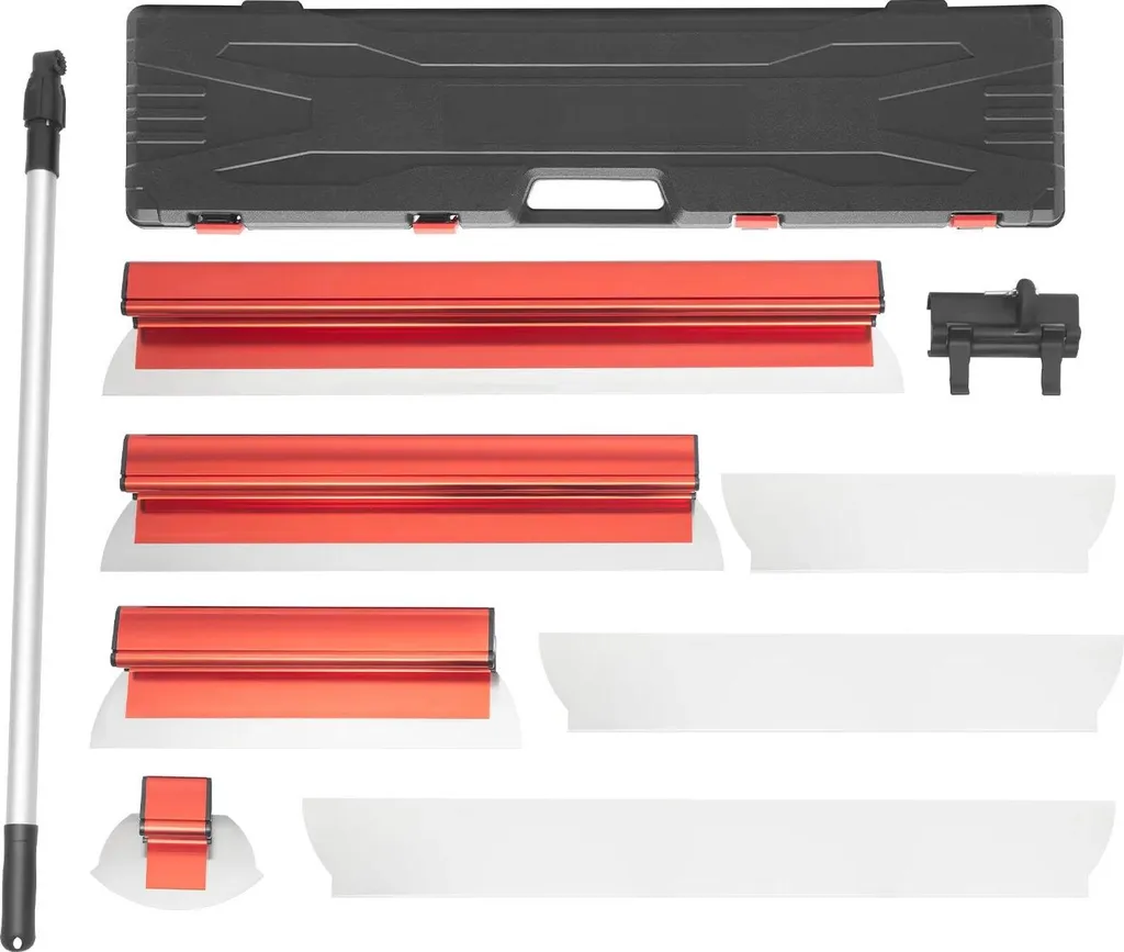 Kit de lissage pour enduit avec lames inox 80cm et perche ajustable