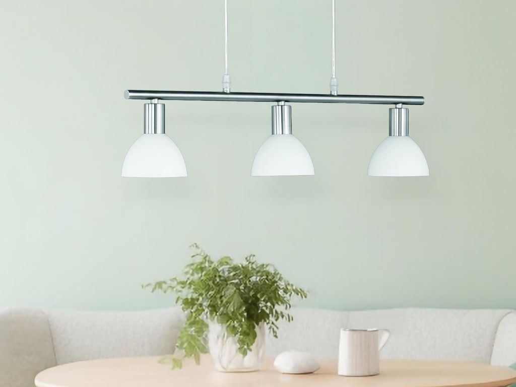 Balken Pendelleuchte DALLAS 3 flammig Glas Lampenschirme Produktbild 