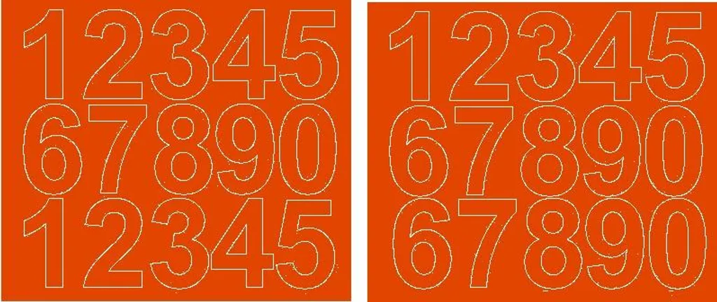 Adesivi Numeri Arancioni 6 cm Opachi - Creatività e Ordine per Casa