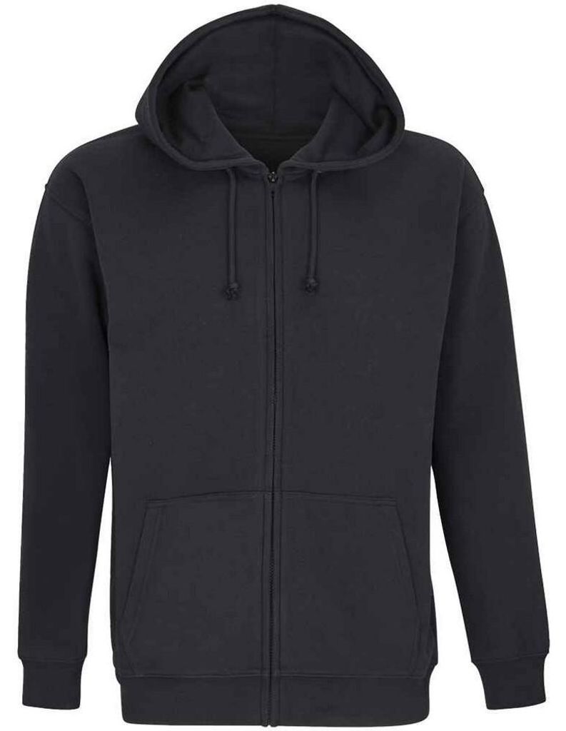SOLS - "Carter" Kapuzenpullover Durchgehender Reißverschluss für Herren/Damen Uni LT1879 (L) (Schwarz)
