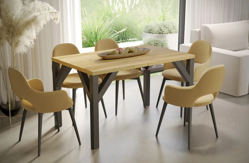 Table de cuisine extensible en bois chêne Wotan Baltika 130-185 cm