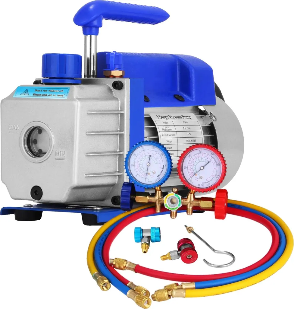 Pompe à vide 25 microns 1,8 CFM haute pression 800 PSI spécial R410A