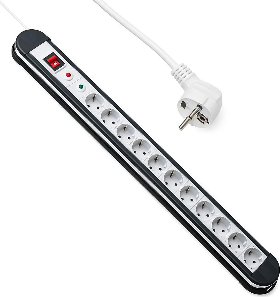 Multiprise 10 prises interrupteur Allteq - Cordon 1.5m de long