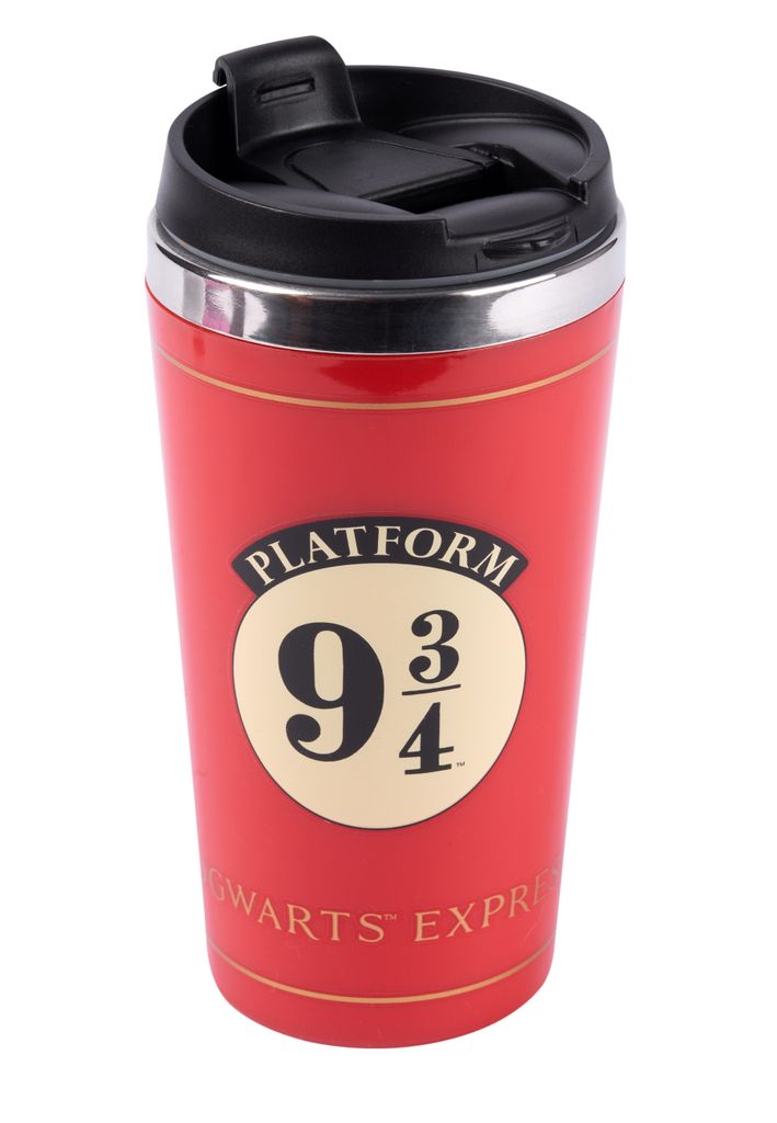 Harry Potter Coffee-To-Go Becher - Hogwarts Express Platform 9 3/4 Thermobecher Isolierbecher Kaffeebecher Rot 350 ml
