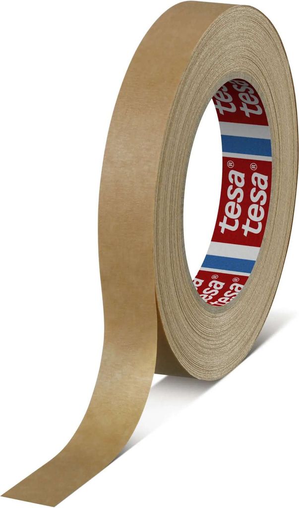 tesa Maler Krepp 4309 Papierabdeckband, 19 mm x 50 m schwach gekreppt, besonders dehnbar, sehr gute Lack- und - 16 Stüc