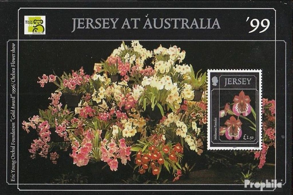 Briefmarken GB - Jersey 1999 Mi Block22 (kompl.Ausg.) postfrisch Orchideen