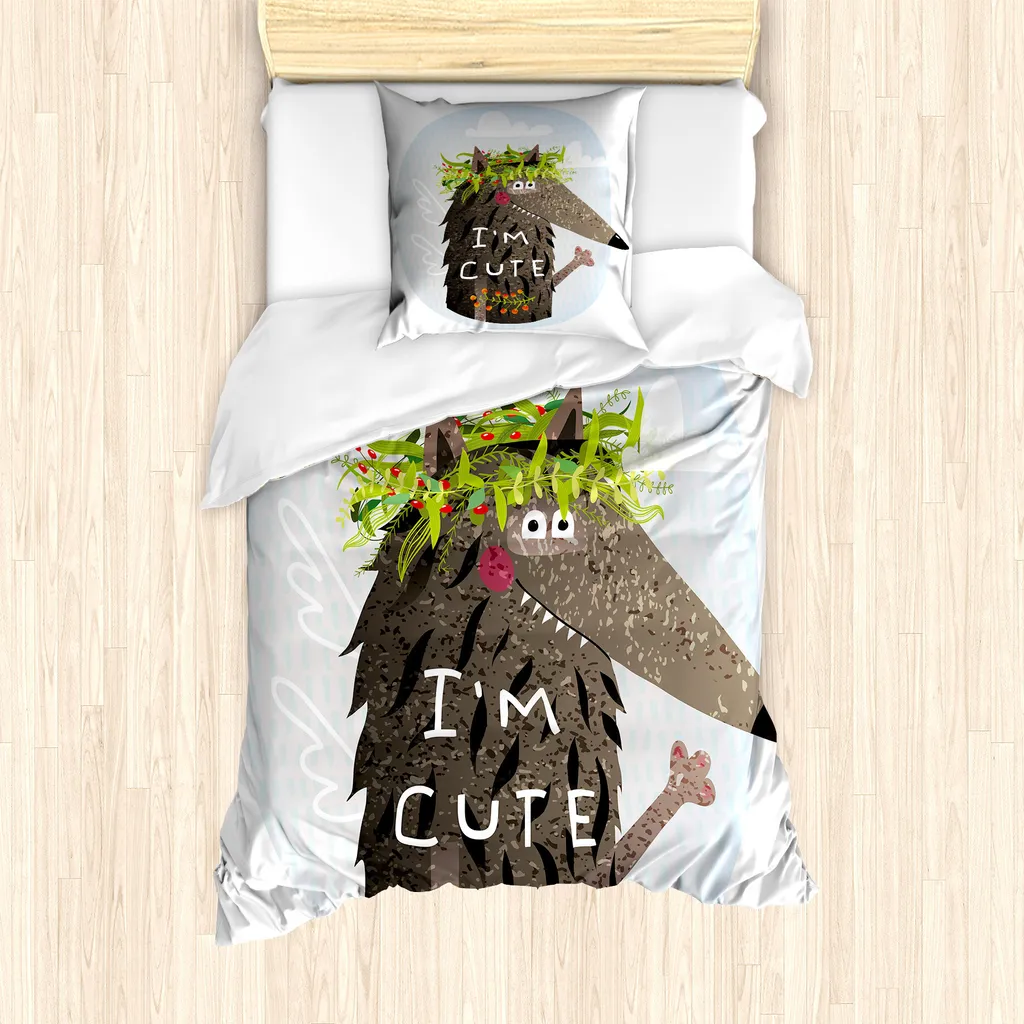 Copripiumino 135x200 ABAKUHAUS Animaletti: Letto Singolo Colorato