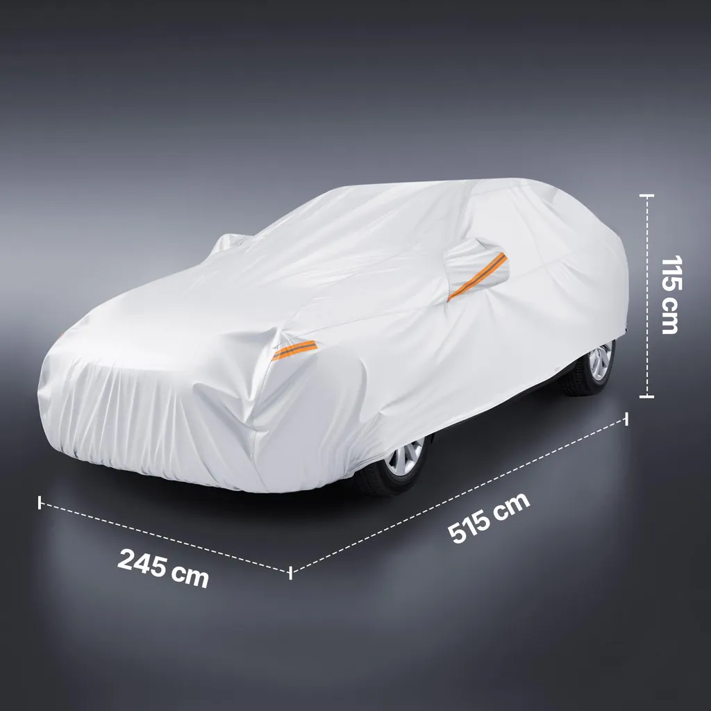 Housse de protection voiture intégrale argentée pour grande berline Luxe - 8