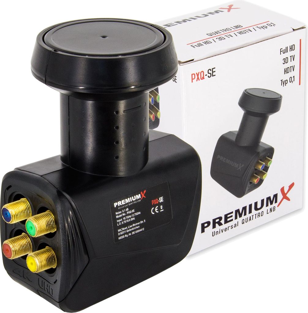 PremiumX Quattro LNB PXQ-SE SAT für Multischalterbetrieb Produktbild 