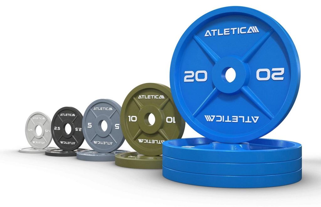 ATLETICA Color Iron Plates SET | 117.5kg | Optischer Hingucker in deinem Home Gym I Eisen ist sehr langlebig I Praktische Griffmulden für einfache...
