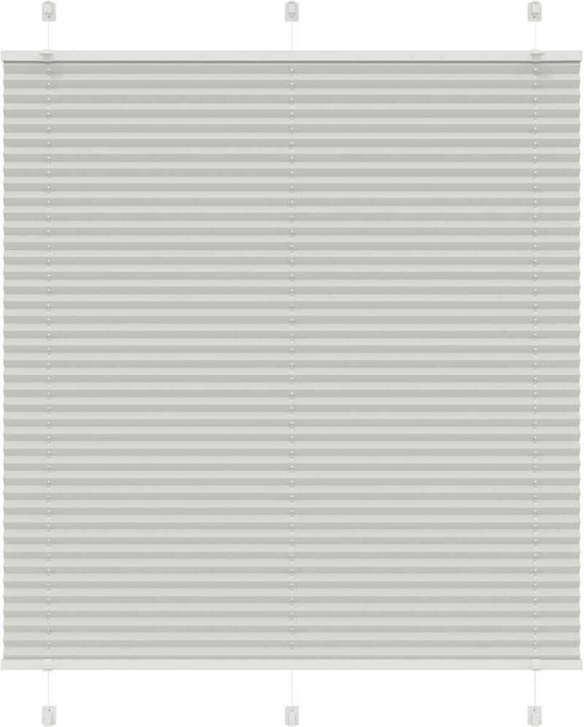 Maison Exclusive - Plissee Hellgrau 120x100 cm Stoffbreite 119,4 cm Polyester