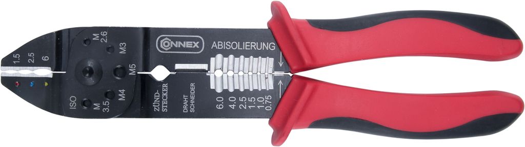 CONNEX Kabelschuh- Crimp-und Abisolierzange, COXT190221