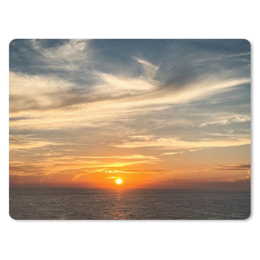 MuchoWow Mauspad Mousepad Sonnenuntergang - Strand - Japan 40x30 cm - Mousepads - Maus Mat - Pad - Mausunterlage - Anti Rutsch