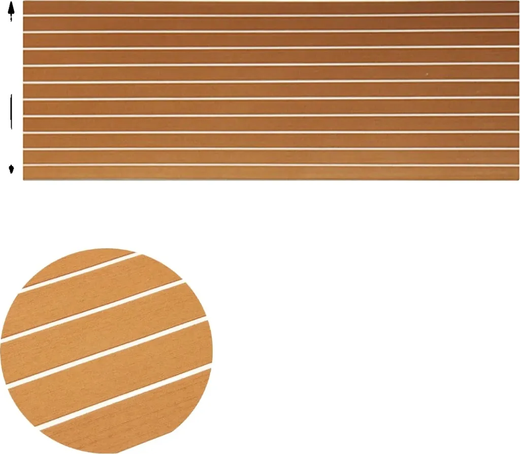 Tapis de pont antidérapant en mousse EVA aspect teck pour yacht et voilier