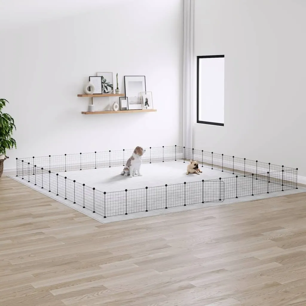Gabbia di Design per Piccoli Animali: Acciaio Nero 44 Pannelli