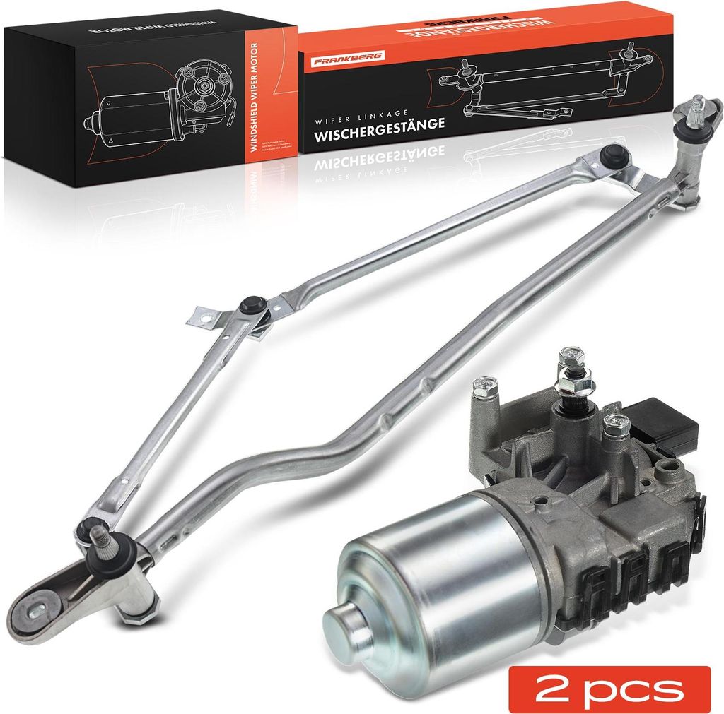 Frankberg 1x Wischermotor Scheibenwischermotor+1x Wischergestänge Vorne für Audi A4 Cabriolet 8H7 B6 8HE B7