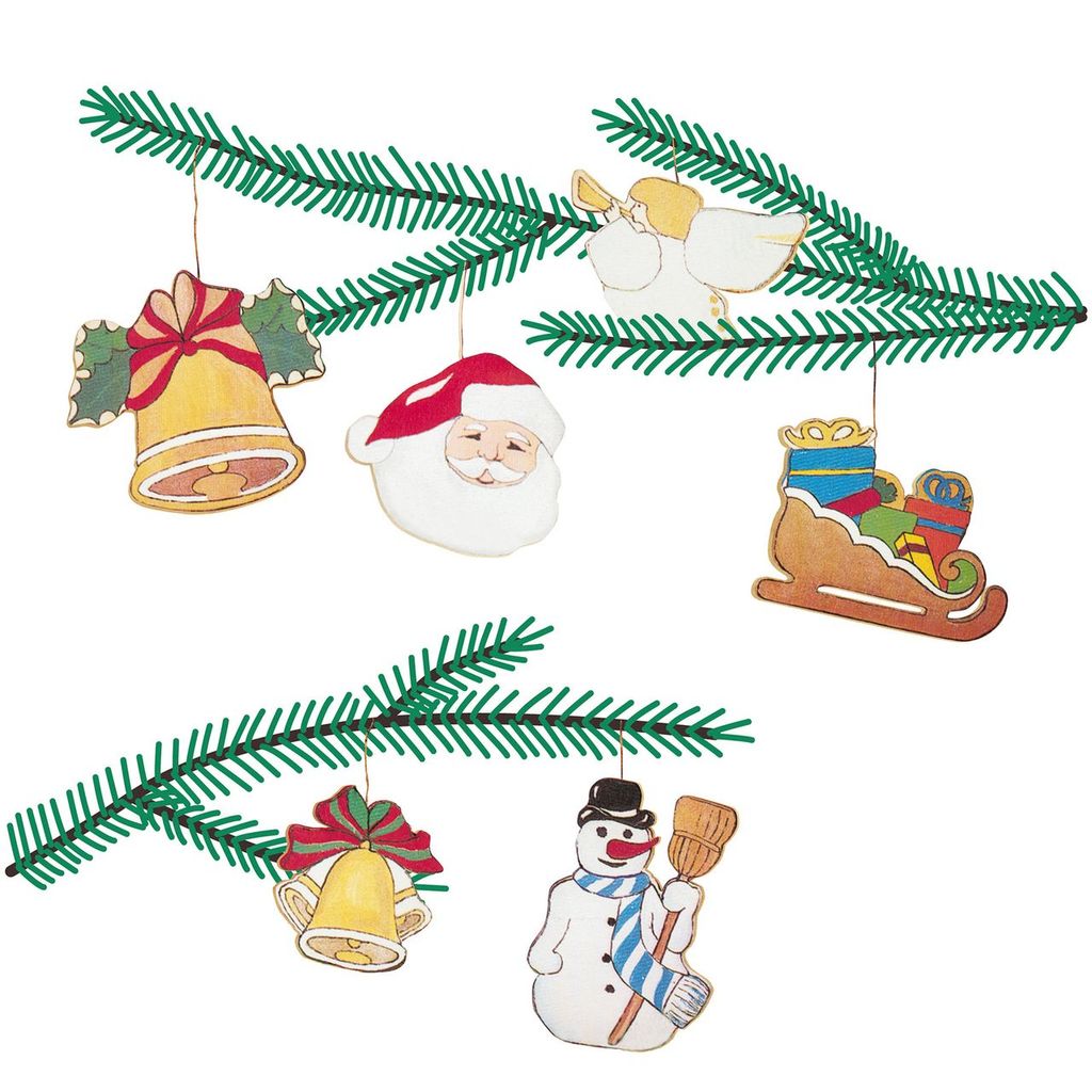 PEBARO Holzbausatz Baumschmuck 1, Weihnachtsfiguren
