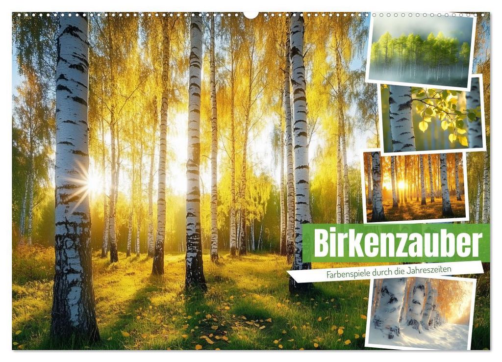 Birkenzauber (Wandkalender 2027 DIN A2 quer), CALVENDO Monatskalender