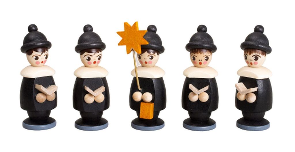 Miniaturfiguren 5 Kurrendefiguren schwarz Höhe 5cm NEU
