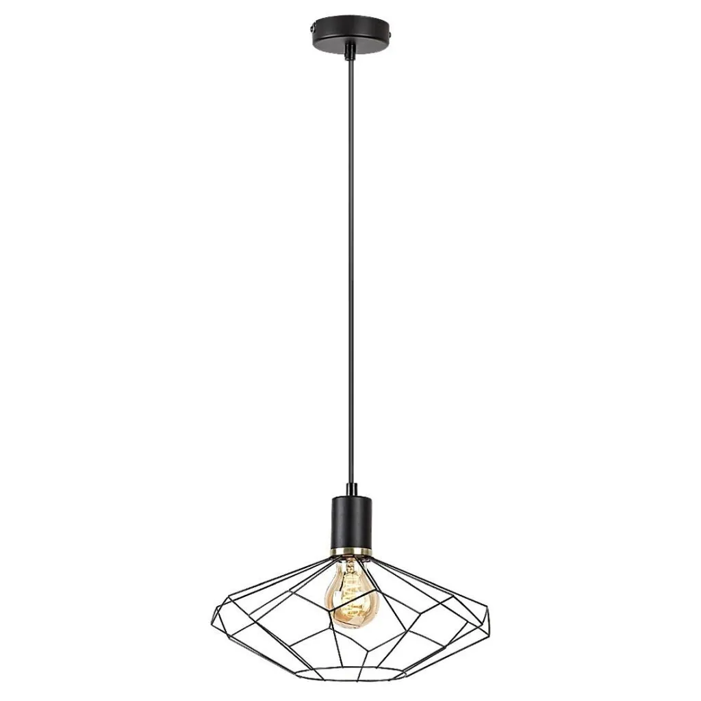 Lampadario Moderno Rabalux 72241 Nero Opaco Design Minimal