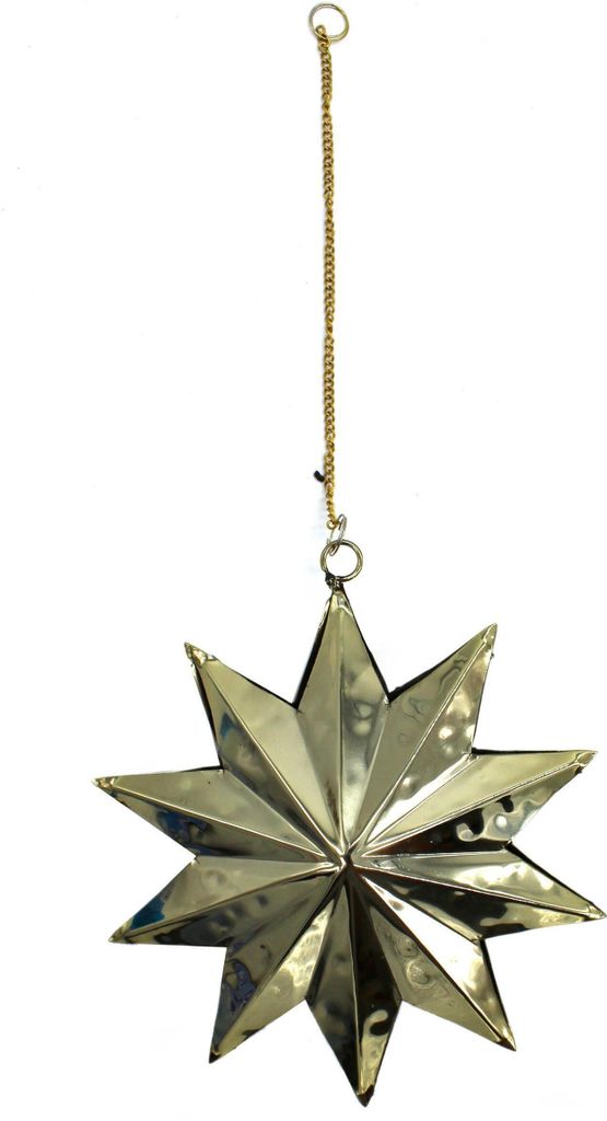 Metall Stern zum aufhängen gold 1 Stück - L - 24 x 25cm