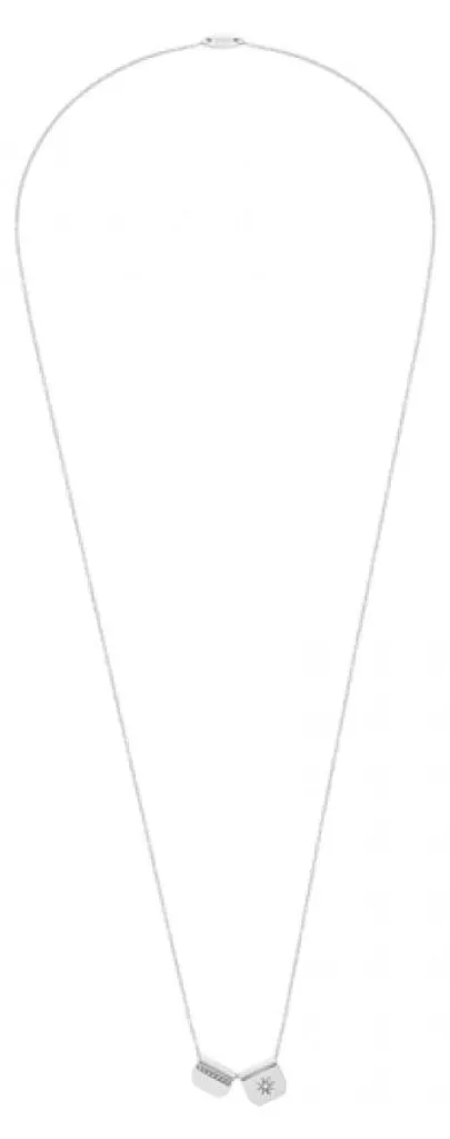 Collier Pendentif Géométrique Ao Ojnn18S - Bijou Tendance en Acier Rose