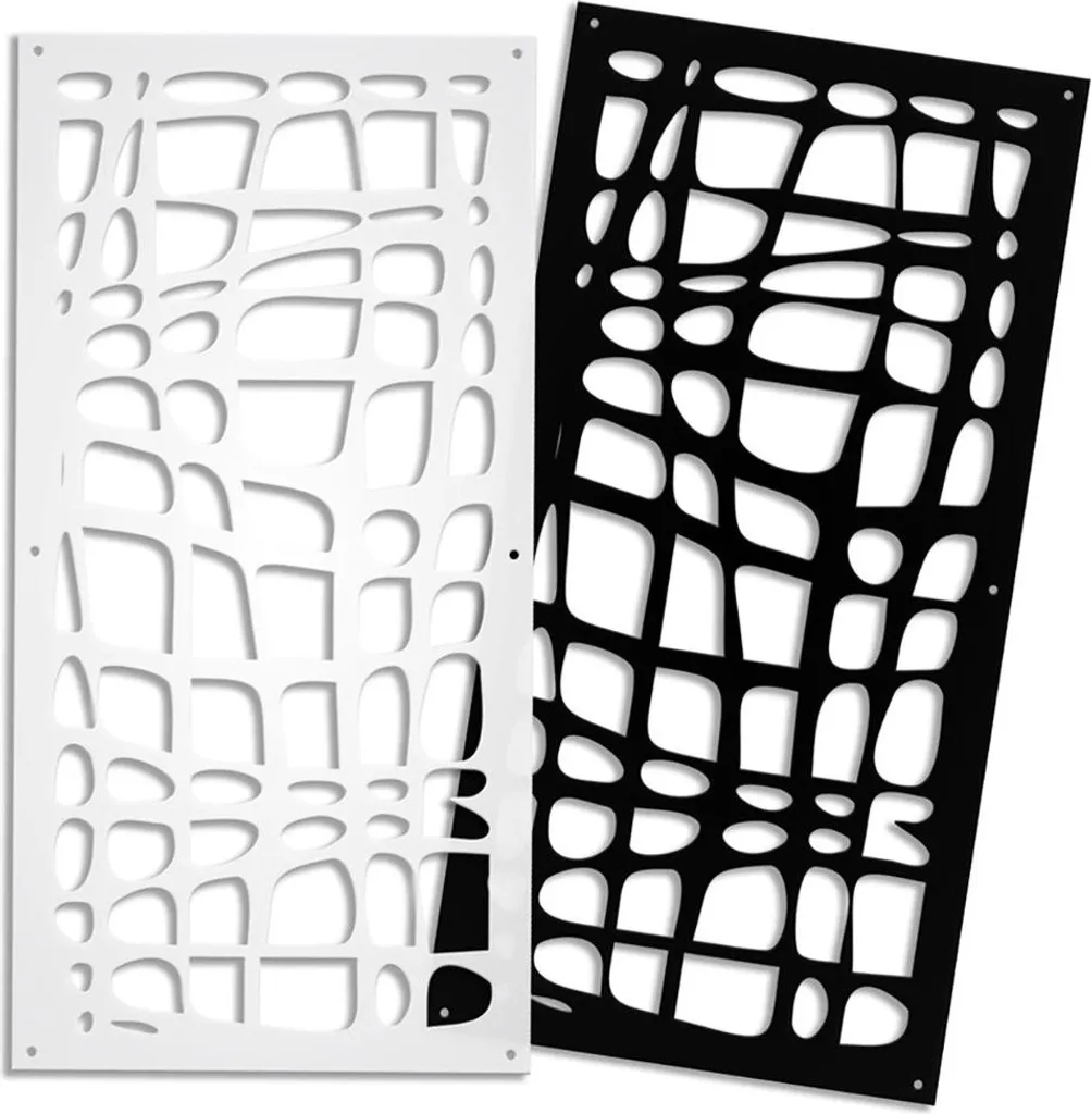 Decorazione Parete ABSTRACT Pannello Traforato Bianco 73x73 in PVC - 2