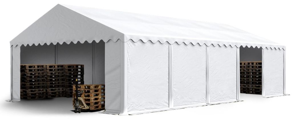 TOOLPORT Skladový stan 5x10 m PVC plachta 700 N bílá Obrázek produktu 