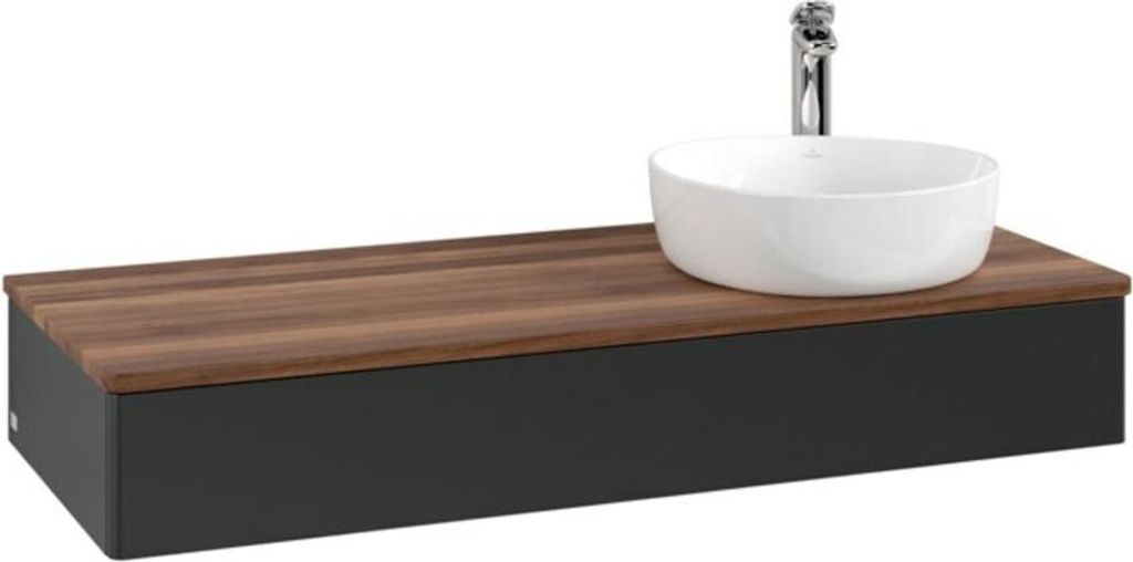 V&B Waschtischunterschrank ohne Frontstruktur Antao 120x19x50cm, HL, WBP w. wal, bla m Lac