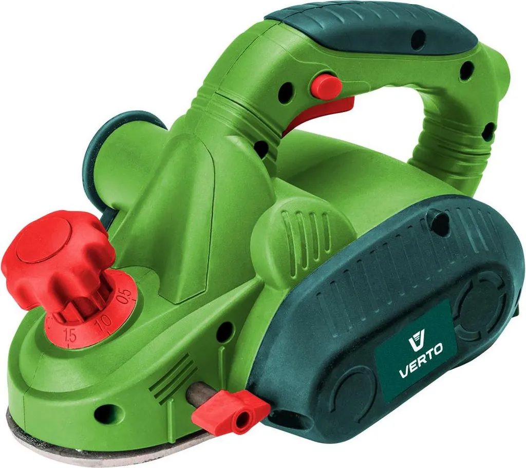Rabot électrique Verto 52G607 Vert et Rouge 16000 RPM pour Bois