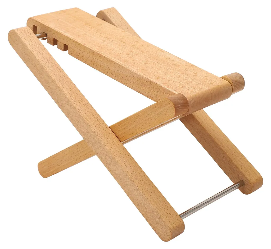 Support de pied pour guitare classique bois pliable hauteur ajustable - 2