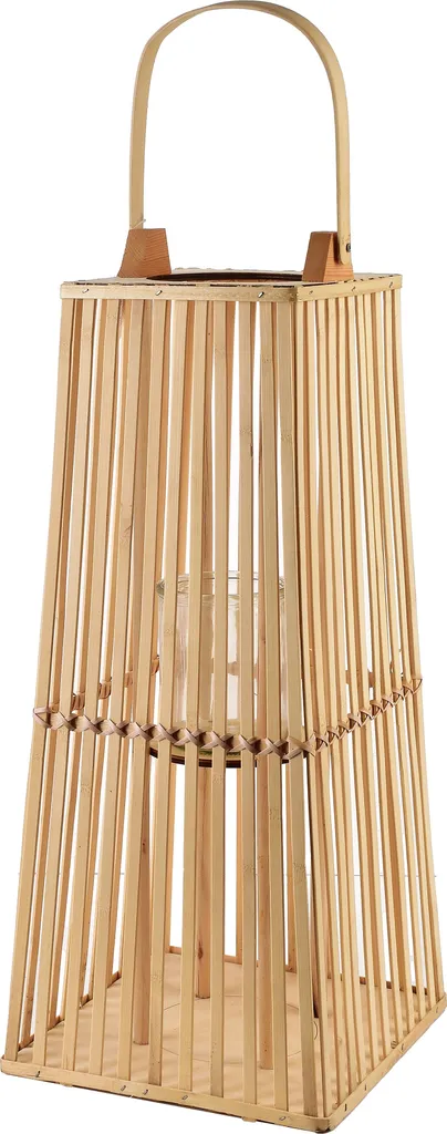Grande lanterne de sol Lucie en osier naturel 57cm - Déco intérieure