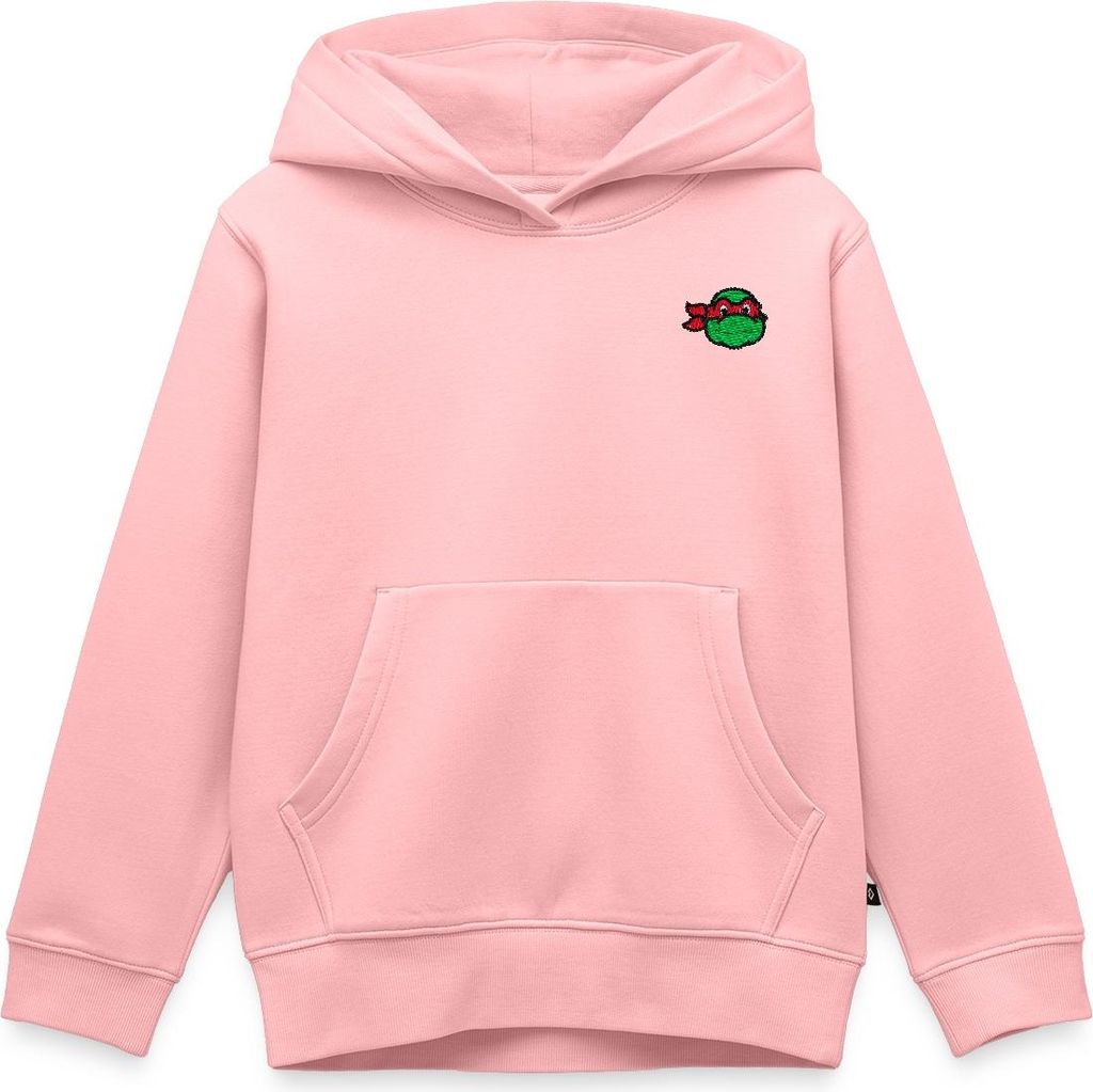 Spreadshirt TMNT Raphael Stick Kinder Premium Hoodie, 122/128 (6 Jahre), Rosa