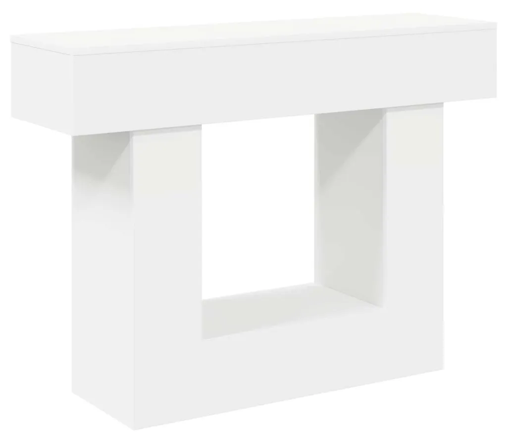 Console étroite blanche 101 cm pour optimiser les petits couloirs