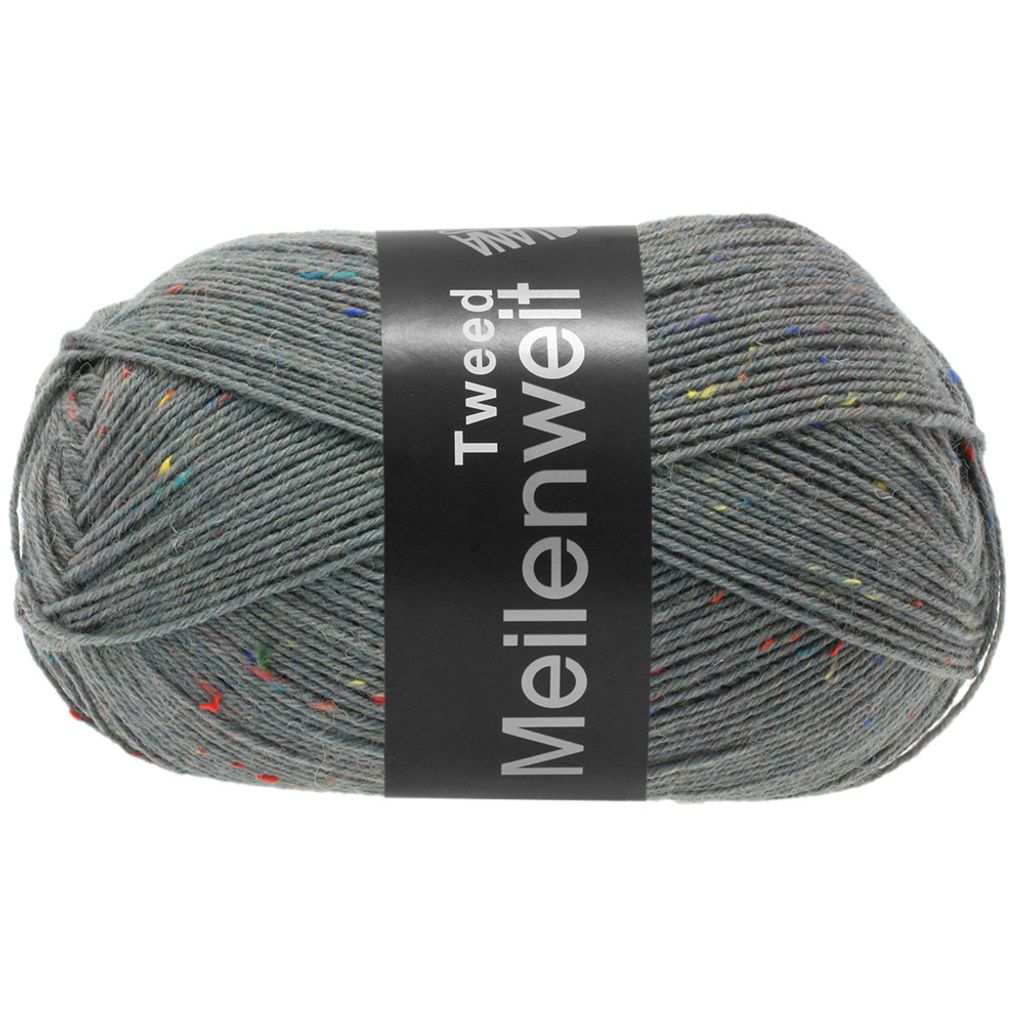 Lana Grossa - Meilenweit 100g Tweed 0160 dunkelgrau Produktbild 