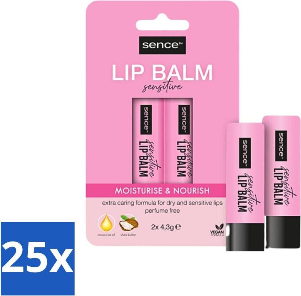 Sence Lippenbalsam Sensitiv 2 Stück - Vorteilspack - 25 Stücke