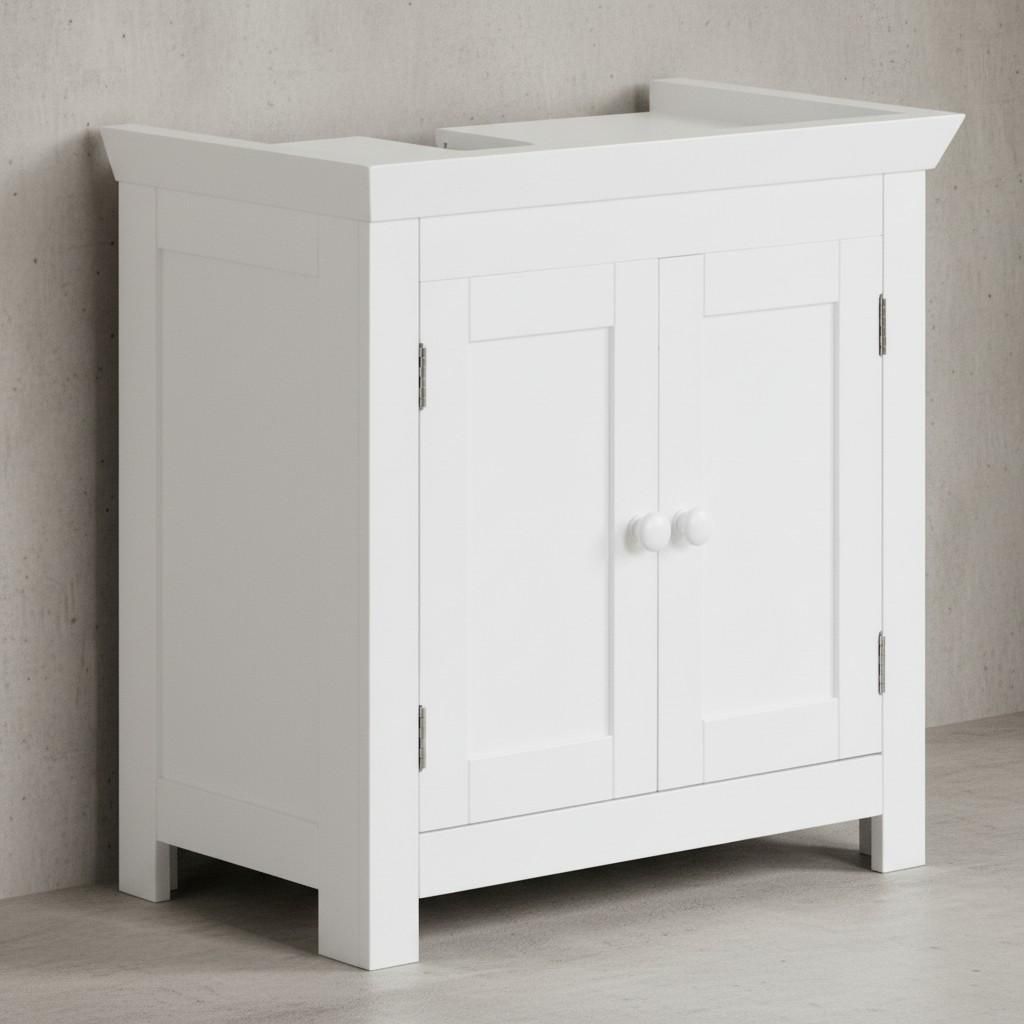 Klassischer Landhausstil Waschbeckenunterschrank, "Mdf" - Stabil & Geräumig. 57x30x56 cm | Kadima Design