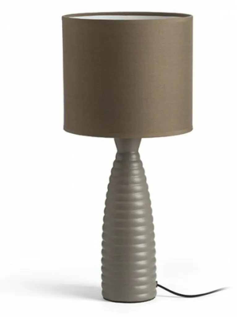 Lampe de chevet LAURA LED E27 15W - Luminaire d'appoint beige-gris