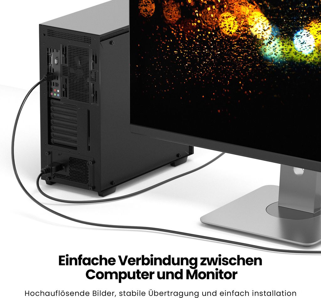 1,5m HDMI zu VGA Adapter-Kabel D-Sub 15 Pin 1080P Beamer Produktbild 3