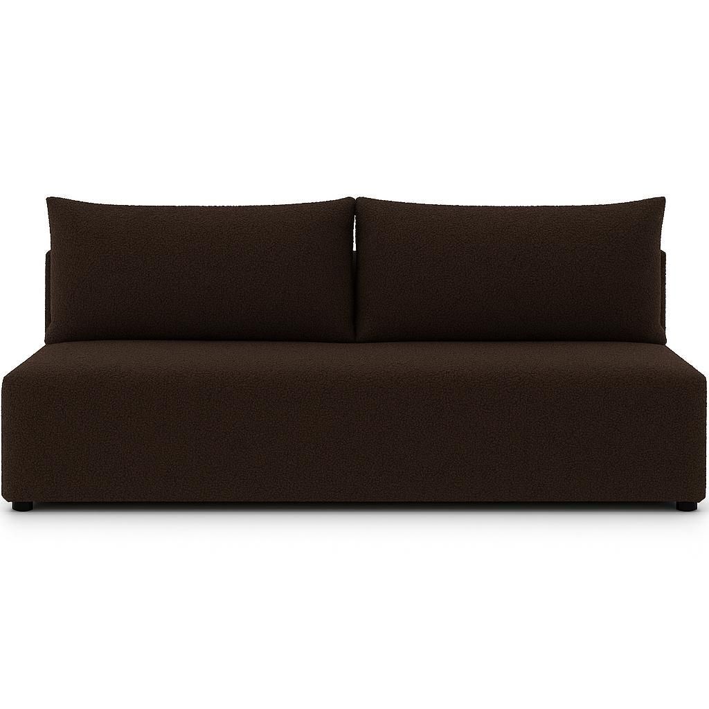 Sofello divano LUNO boucle con funzione letto marrone - Immagine del prodotto 