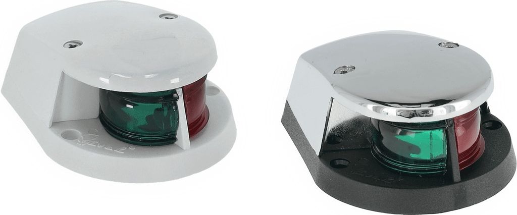 Zweifarbenlaterne Positionslicht 225° 12 Volt LED / Standard in Weiß & Chrom Größe: Weiß Standard