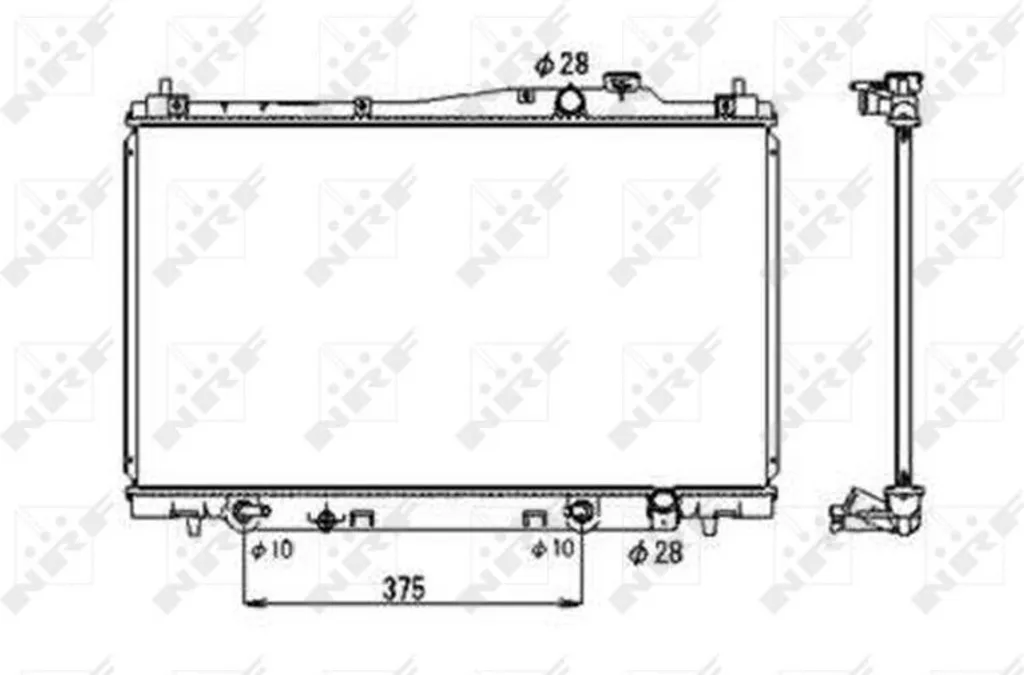 Radiateur moteur pour Honda Stream RN : Réparation OE 19010PSA003