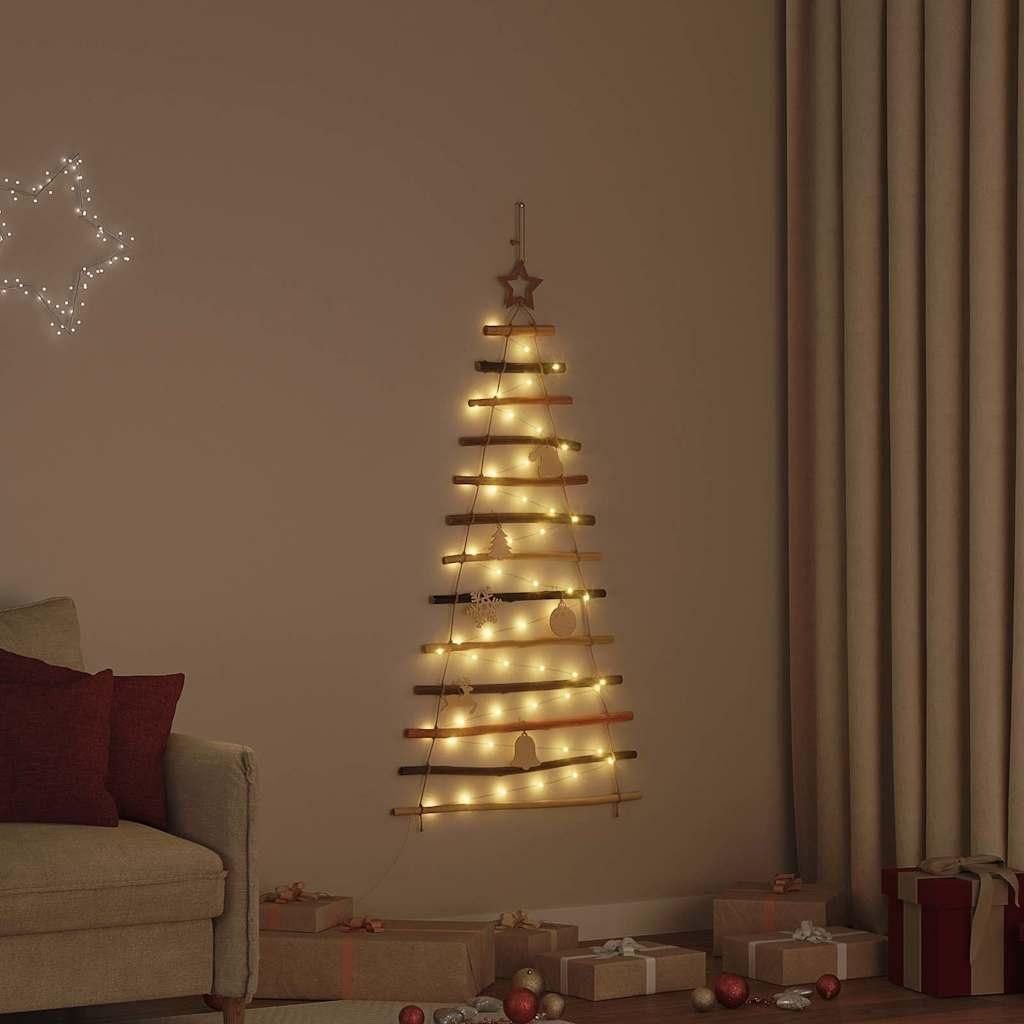Möbel Weihnachtsbaum mit 50 LEDs Natur 120 cm Massives Eschenholz - 2757924